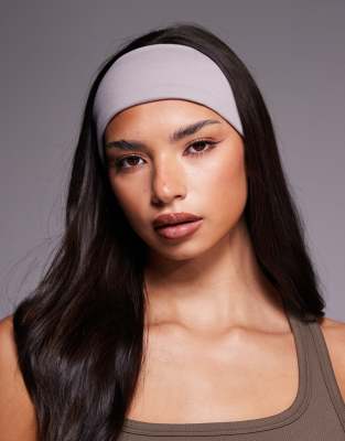 4505 - Icon - Large bandeau de yoga doux au toucher - Vison-Gris