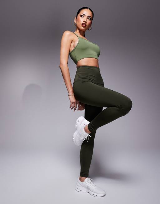 4505 - Icon - Legging de sport effet sculptant à l'arrière avec poche intérieure - Vert mousse 