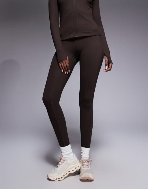 4505 - Icon - Legging de yoga doux à taille haute - Chocolat, 5 de 5