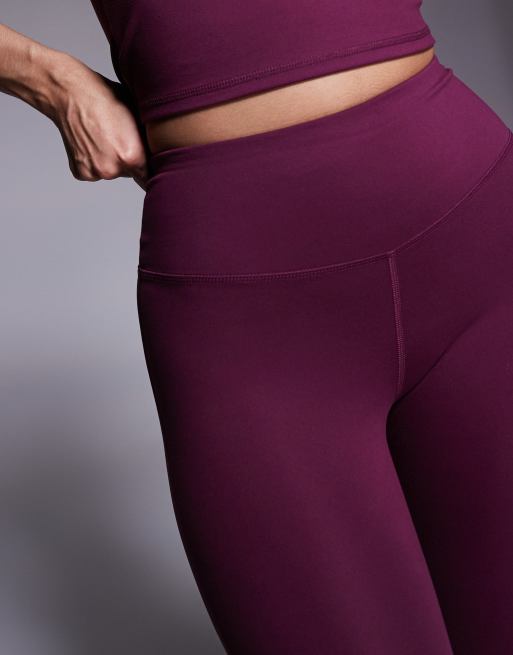 4505 - Icon - Legging de yoga slim en tissu doux à taille haute - Bordeaux, 3 de 5