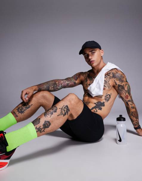 4505 - Icon - Leggings base layer da allenamento in tessuto quick dry nero a mezza coscia - view 1