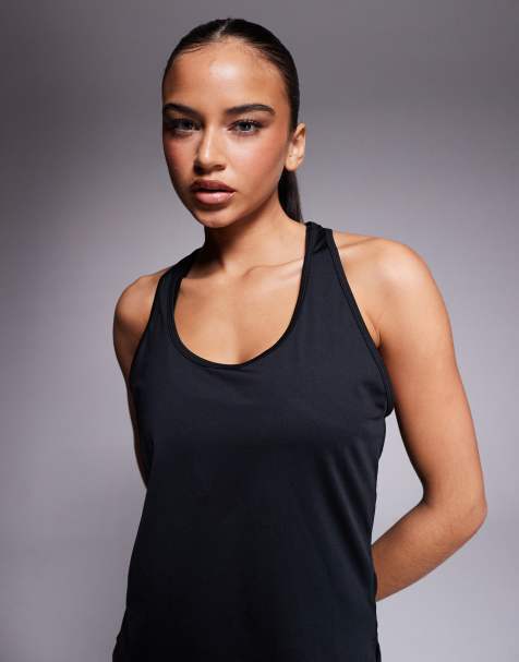 4505 Icon light weight chuck on quick dry performance tank top in black - view 1
