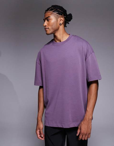 4505 – Icon – Lila, kraftig, snabbtorkande t-shirt i oversize av bomull - view 1