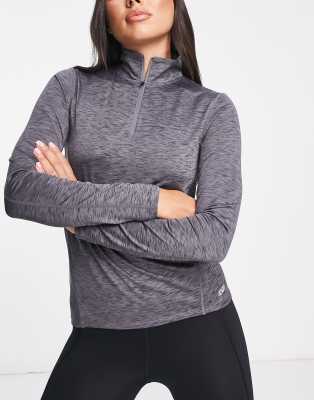 4505 4505 Icon long sleeve top with 1/4 zip-Grey