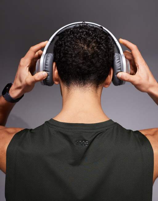 4505 - Icon - Lot de 2 débardeurs de sport en tulle à séchage rapide - Noir et kaki , 5 de 5