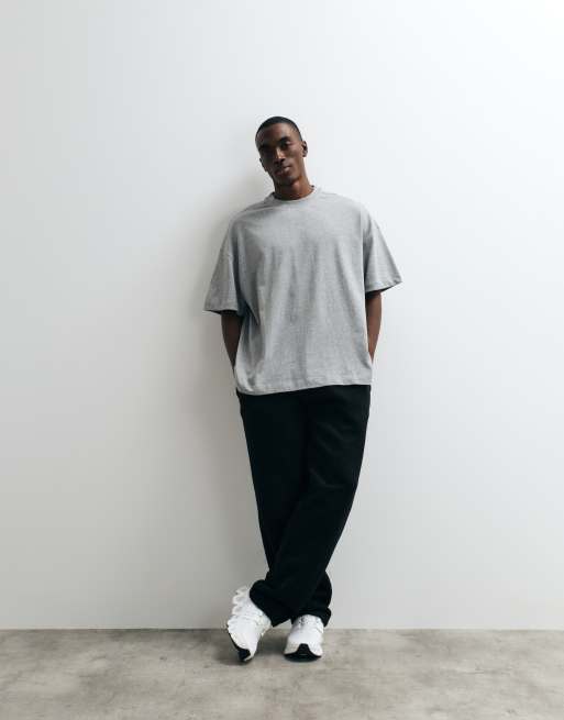 4505 - Icon - Lysegrå meleret og oversized T-shirt i kraftigt bomuld med hurtigttørrende finish , 2 af 5
