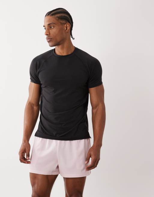 4505 - Icon - Lyserøde 8-cm-løbeshorts med mobillomme bagpå i hurtigttørrende stof, 3 af 5