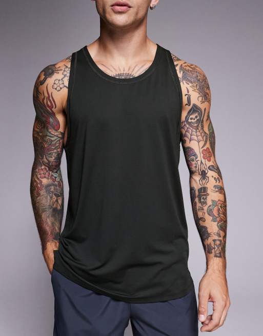 4505 – Icon – Marinblå och kakifärgad tränings-t-shirt i snabbtorkande mesh, 2-pack , 2 av 5