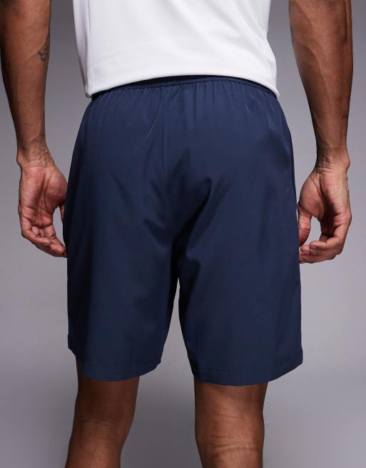 4505 - Icon - Marineblå hurtigttørrende træningsshorts på 18 cm med lynlåslommer, 5 af 5