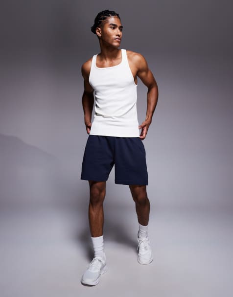 4505 - Icon - Marineblå sweat-shorts i kraftig bomuld med hurtigttørrende finish - view 1