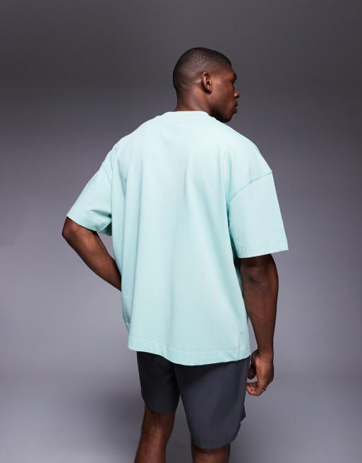 4505 – Icon – Mintgrön, kraftig t-shirt i bomull och oversize med snabbtorkande finish, 3 av 4