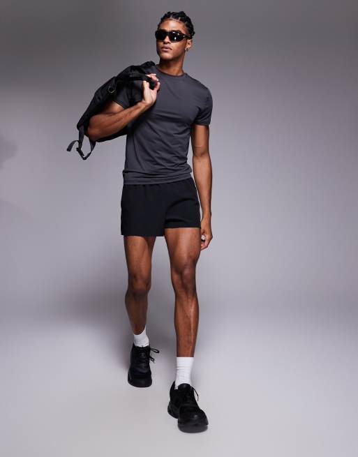  4505 – Icon – Mörkgrå, snabbtorkande tränings-t-shirt i muscle fit, 3 av 5
