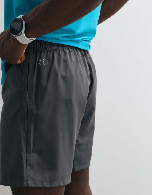 4505 – Icon – Mörkgrå, snabbtorkande träningsshorts med dragkedjefickor och 13 cm benlängd, 3 av 5