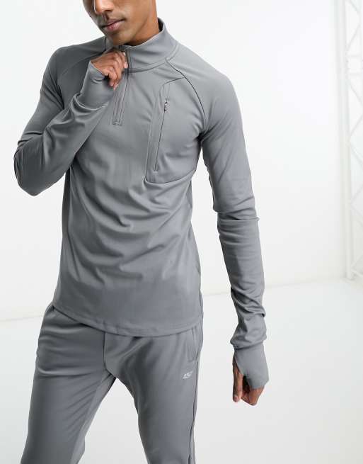 4505 Icon muscle fit training sweatshirt with 1/4 zip , 2 of 4