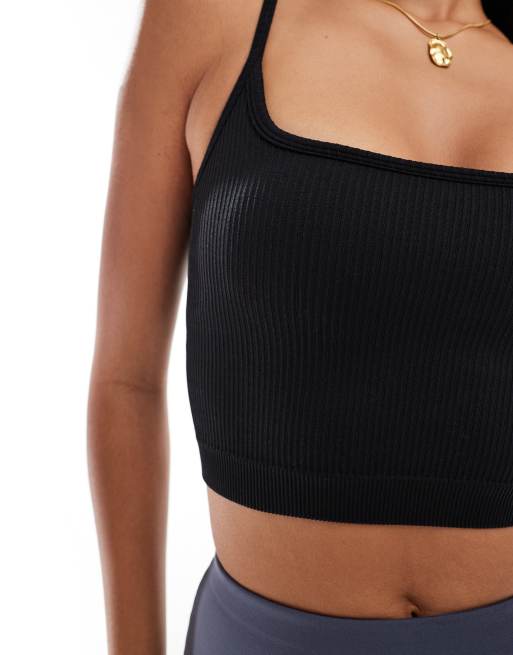 4505 – Icon – Nahtloses, geripptes Yoga-Camisole mit integriertem BH , 3 von 4