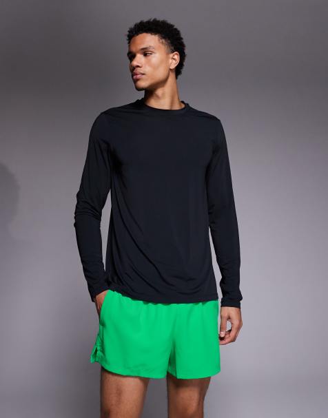 4505 – Icon – Neongröna, snabbtorkande löparshorts med mobilficka baktill, 3 tum - view 1