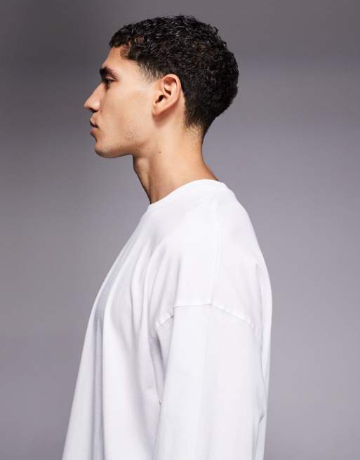 4505 Icon oversized cotton quick dry training t-shirt in white , 4 of 5