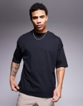 [ASOS] 4505 Icon oversized cotton t-shirt with quick dry finish in black XS Black