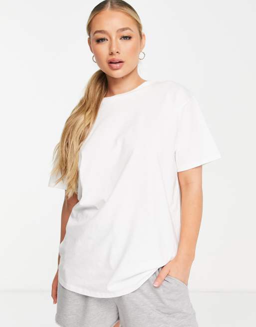 4505 Icon oversized cotton t-shirt with quick dry in white   