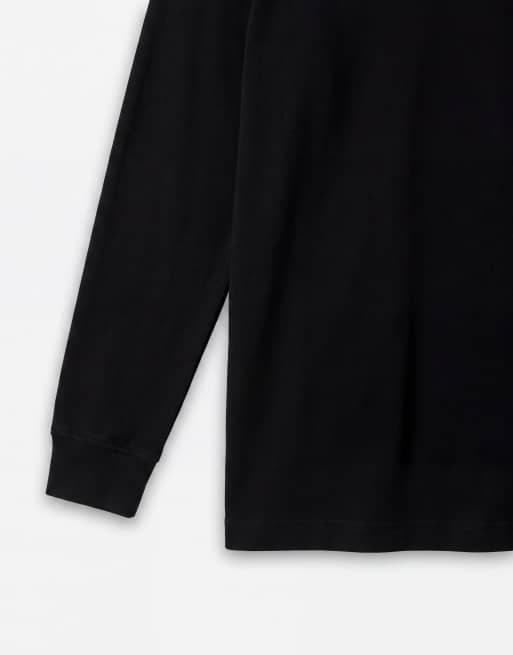 4505 - Icon - Oversized og langærmet T-shirt i forvasket sort kraftig bomuld med hurtigttørrende finish, 9 af 9