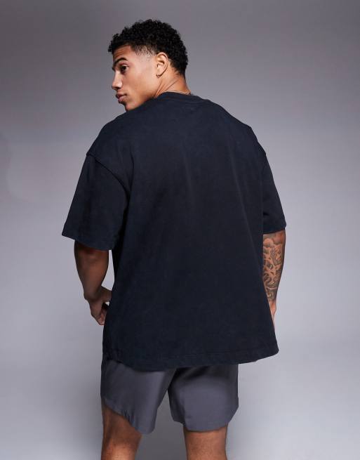 4505 - Icon - Oversized T-shirt van sneldrogend zwaar katoen in zwart, 4 van 4