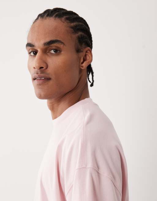 4505 - Icon - Oversized T-shirt van zwaar katoen met sneldrogend effect in roze met wassing, 5 van 5