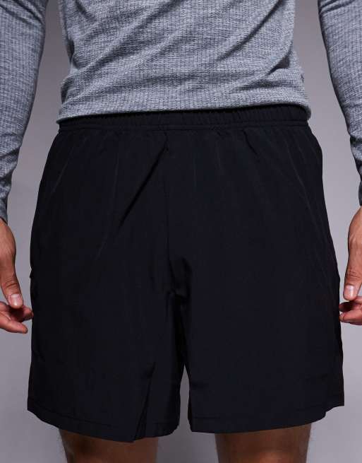4505 - Icon - Pakke med 2 par hurtigttørrende 13-cm-træningsshorts med lynlåslommer i grafitgrå/sort, 4 af 5