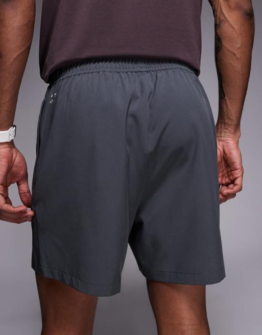4505 - Icon - Pakke med 2 par hurtigttørrende 13 cm-træningsshorts med lynlåslommer i sort/mørkegrå, 5 af 5