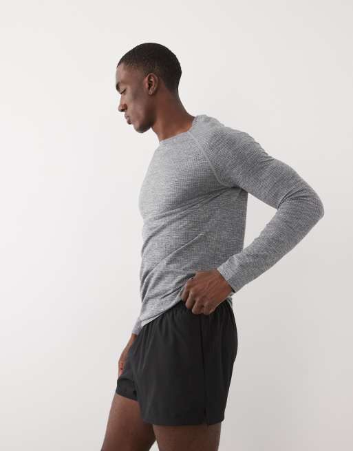 4505 - Icon - Pakke med 2 par hurtigttørrende 8-cm-løbeshorts med baglomme til telefon i sort/koksgrå, 3 af 5