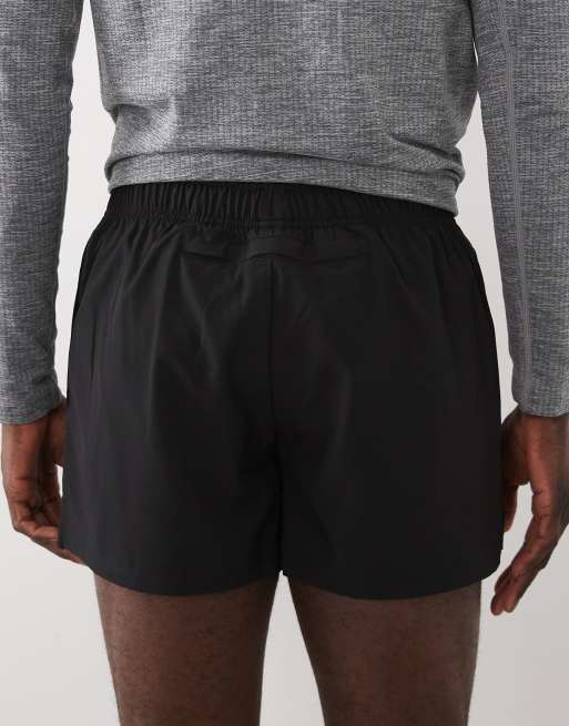 4505 - Icon - Pakke med 2 par hurtigttørrende 8-cm-løbeshorts med baglomme til telefon i sort/koksgrå, 4 af 5