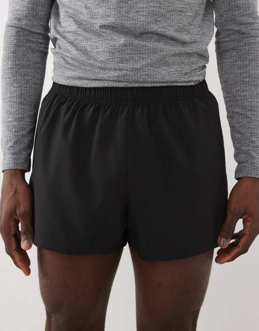 4505 - Icon - Pakke med 2 par hurtigttørrende 8-cm-løbeshorts med baglomme til telefon i sort/koksgrå, 5 af 5