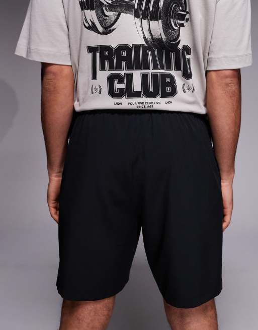 4505 - Icon - Pakke med 2 par sorte/khakigrønne hurtigttørrende træningsshorts på 13 cm med lynlåslommer, 3 af 5