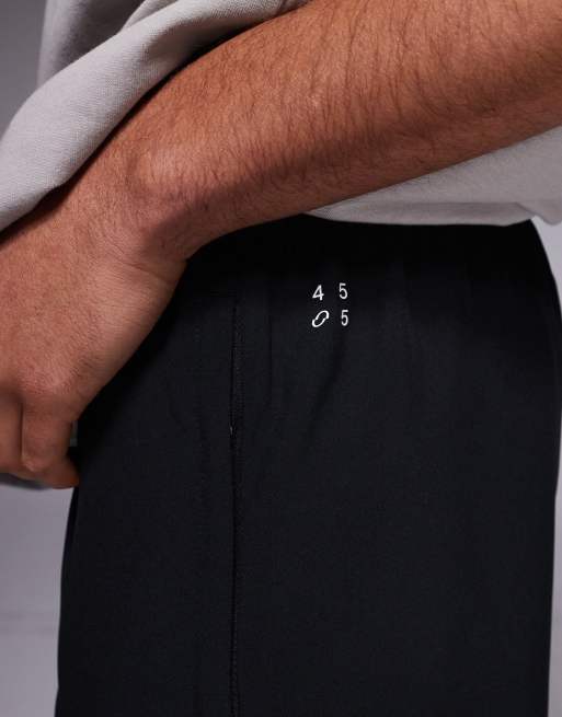 4505 - Icon - Pakke med 2 par sorte/khakigrønne hurtigttørrende træningsshorts på 13 cm med lynlåslommer, 5 af 5