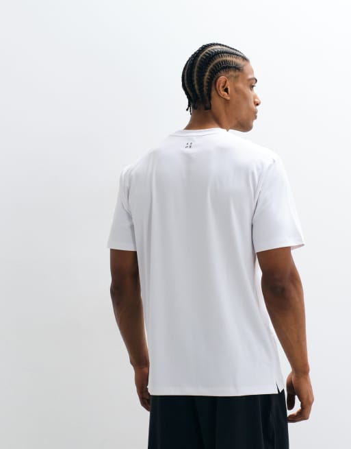 4505 - Icon - Pakke med 2 trænings-T-shirts i hurtigttørrende mesh i sort/hvid, 5 af 5