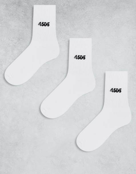 4505 - Icon - Pakke med 3 par hvide sportssokker i hurtigttørrende materiale - view 1