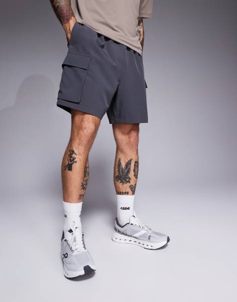 4505 - Icon - Pantaloncini cargo da allenamento da 18 cm quick dry grigio antracite - view 1