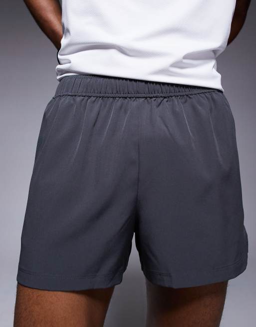 4505 Icon - Pantaloncini da corsa quick dry da 8 cm in grafite con tasca posteriore per il telefono