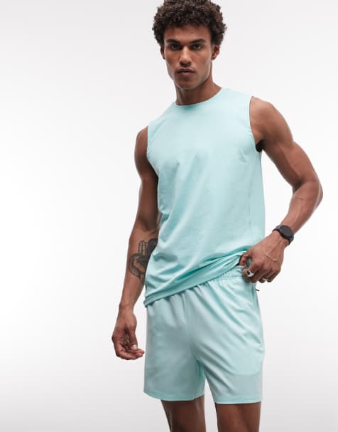 4505 - Icon - Pantalones cortos de 13 cm verde menta con bolsillos con cremallera de tejido de secado rápido - view 1