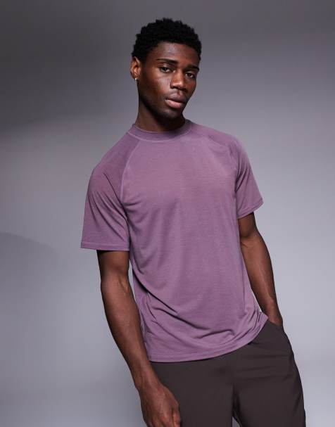 4505 – Icon – Performance – Vindruvslila t-shirt för träning i oversize med boxig passform av jersey - view 1