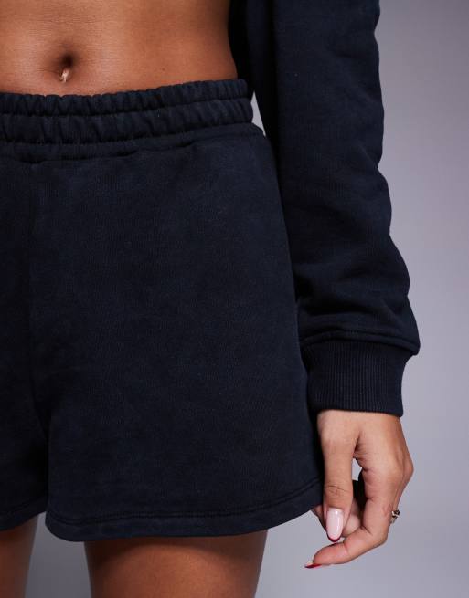 4505 Icon quick dry heavyweight training sweat shorts in washed black 