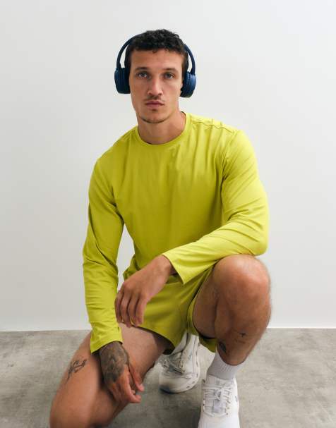 4505 Icon quick dry mesh long sleeve training t-shirt in apple green - view 1