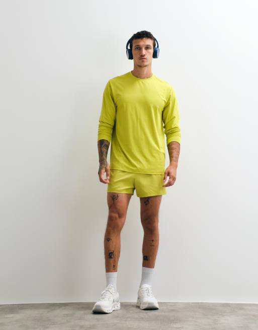 4505 Icon quick dry mesh long sleeve training t-shirt in apple green, 2 of 5
