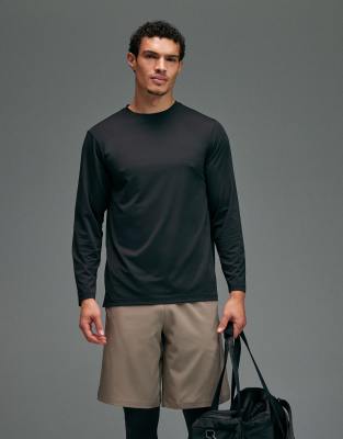 4505 Icon Quick Dry Mesh Long Sleeve Training T-shirt In Black
