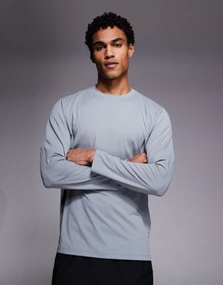 4505 Icon Quick Dry Mesh Long Sleeve Training T-shirt In Gray
