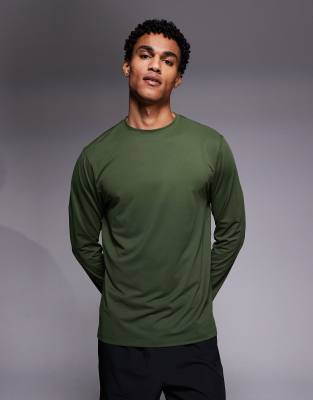 4505 Icon Quick Dry Mesh Long Sleeve Training T-shirt In Green