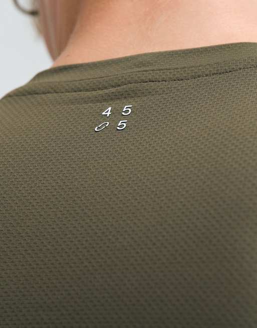 4505 Icon quick dry mesh long sleeve training t-shirt in khaki, 2 of 5