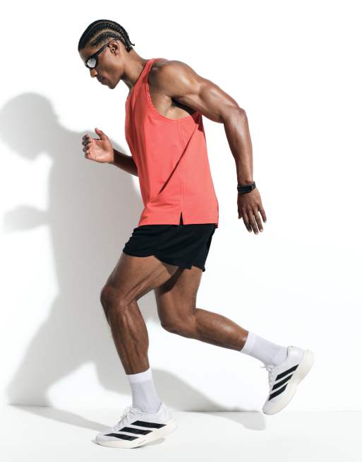 4505 Icon quick dry mesh training singlet with racer back in tomato red, 4 of 6