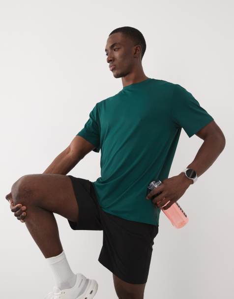 4505 Icon quick dry mesh training t-shirt in bottle green