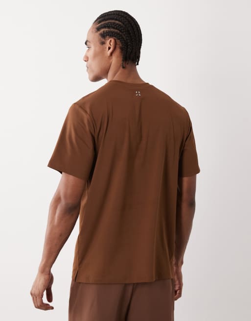 4505 Icon quick dry mesh training t-shirt in brown, 5 of 5