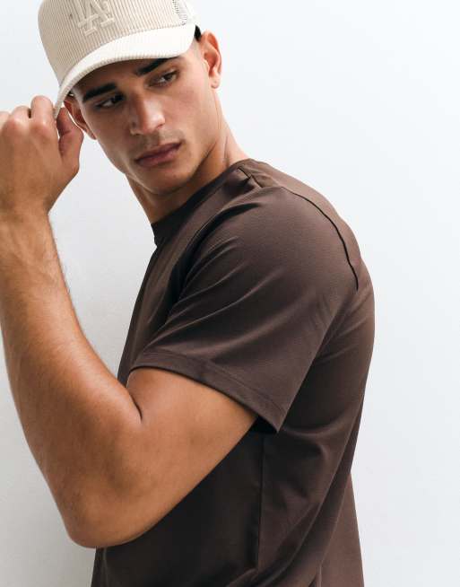 4505 Icon quick dry mesh training t-shirt in brown, 3 of 5